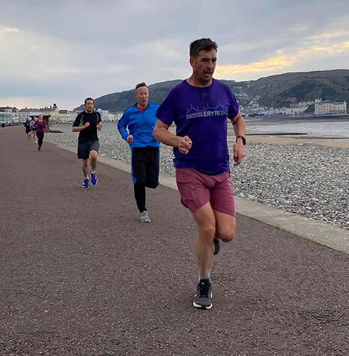 some of the members who took part in the Thursday session on Llandudno promenade for sprints and interval sessions.