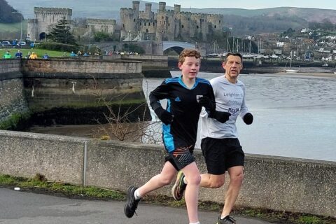 Ice-breaker Michael Finnie And His Stick Created A Safe Passage For Parkrunners At Conwy.